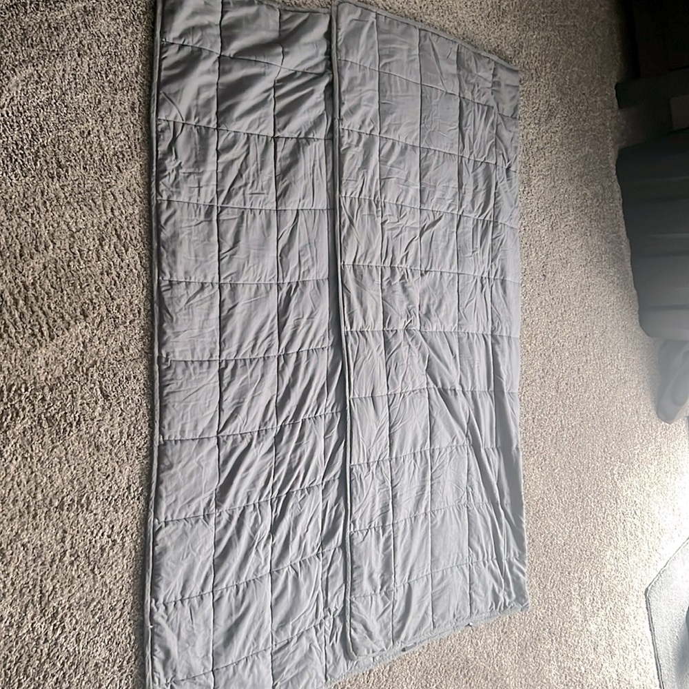 Grey weighted blanket like new 58x78